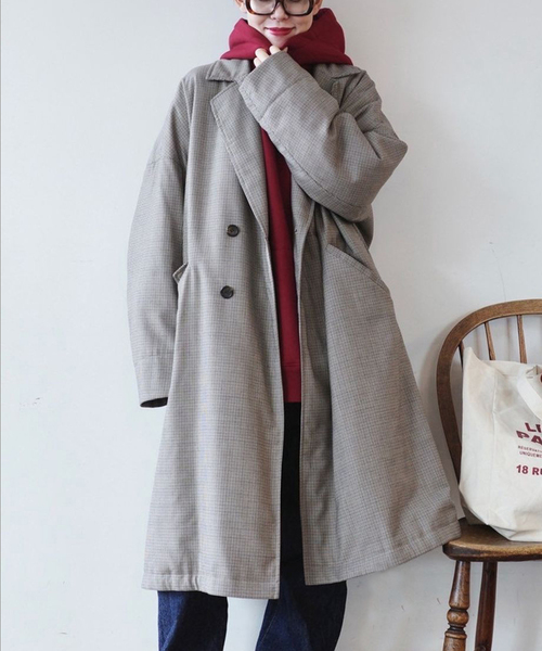 JOURNAL STANDARD LUXE（ジャーナルスタンダード　ラックス）の「サキソニーナカワタ Wブレストコート（その他アウター・レディース・ブラック/キャメル・FREE）」の12枚目の写真