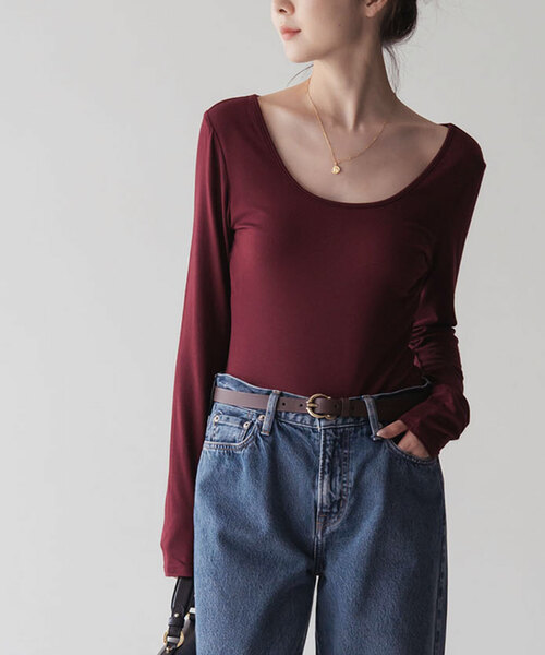 determ/デターム Scoop-Neck Bodysuit（その他アンダーウェア