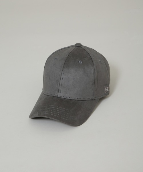 Healthknit（ヘルスニット）の「Healthknit/別注 フェイクスエードペナント刺繍キャップ（キャップ・メンズ・ブラック/ブラウン/チャコール・FREE）」の3枚目の写真