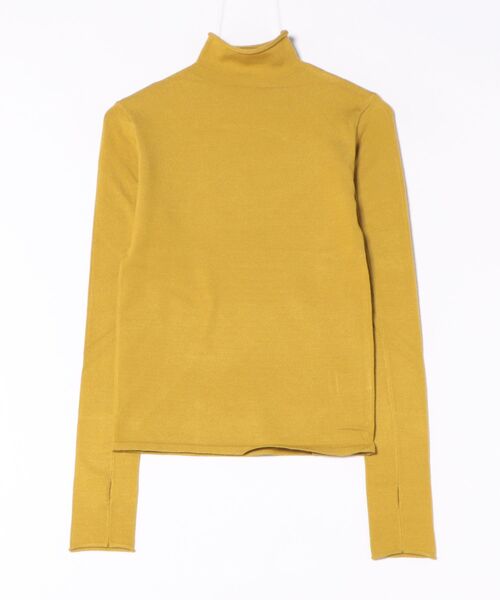 STYLEBLOCK（スタイルブロック）の「ニットフィンガーホールタートルネックプルオーバー（ニット/セーター・レディース・マスタード/オレンジ/パープル/ピンク/オフホワイト/ブルー/グレー/ブラック・M）」の6枚目の写真