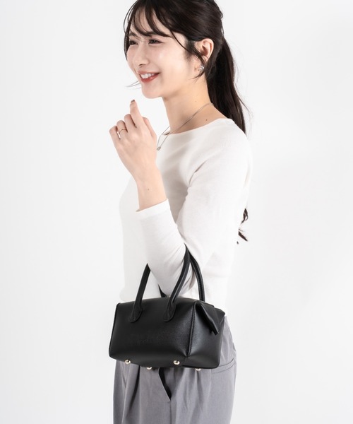 ADD CULUMN(アドカラム)の「【ADD CULUMN/アドカラム】2WAY ミニボストンバッグ ショルダーバッグ LOP BOSTON S(ショルダーバッグ・レディース・ブラック/ラベンダー・FREE)」の16枚目の写真