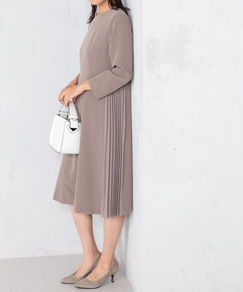 セール】脇プリーツ切替ワンピース（ワンピース）｜GALLORIA