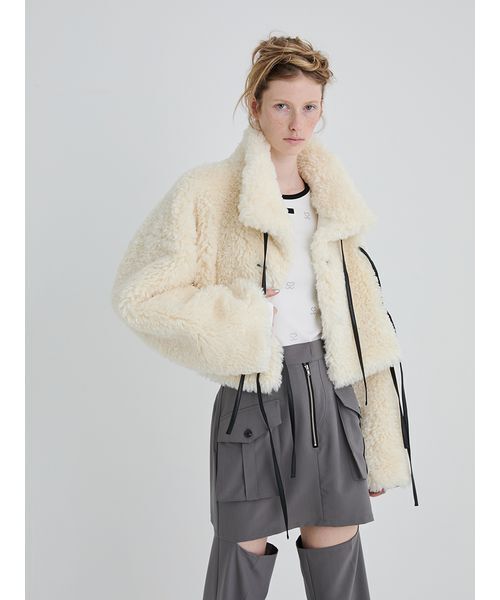 r*様 sorin Synthetic Fur Lace-up Cardigan Synthetic Fur Lace-up Cardigan sorin ソリンの通販 by