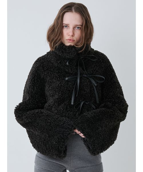 Synthetic Fur Lace-up Jacket/シンセティックファー レースアップ