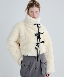 SORIN(ソリン )のSynthetic Fur Lace-up Cardigan/シンセティックファー レースアップカーディガン(その他アウター)