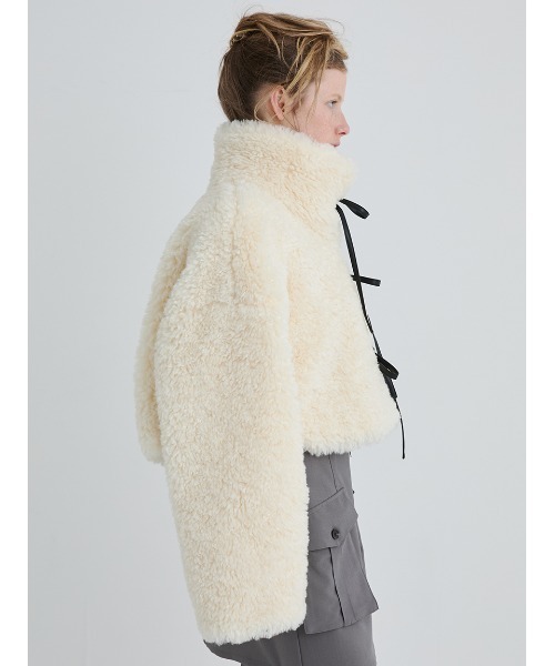 SORIN（ソリン　）の「Synthetic Fur Lace-up Jacket/シンセティックファー レースアップジャケット（その他アウター・レディース・ブラック/アニマル/オフホワイト/キャメル・38）」の22枚目の写真