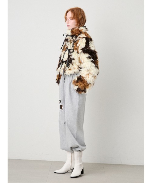 Synthetic Fur Lace-up Jacket/シンセティックファー レースアップ