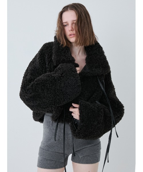 SORIN（ソリン　）の「Synthetic Fur Lace-up Jacket/シンセティックファー レースアップジャケット（その他アウター・レディース・ブラック/アニマル/オフホワイト/キャメル・38）」の15枚目の写真