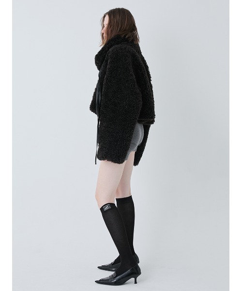 SORIN（ソリン　）の「Synthetic Fur Lace-up Jacket/シンセティックファー レースアップジャケット（その他アウター・レディース・ブラック/アニマル/オフホワイト/キャメル・38）」の11枚目の写真