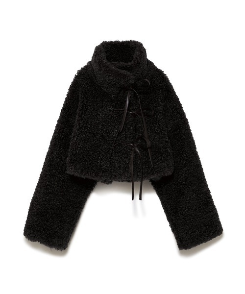 SORIN（ソリン　）の「Synthetic Fur Lace-up Jacket/シンセティックファー レースアップジャケット（その他アウター・レディース・ブラック/アニマル/オフホワイト/キャメル・38）」の10枚目の写真