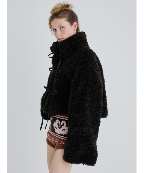 Synthetic Fur Lace-up Jacket/シンセティックファー レースアップ