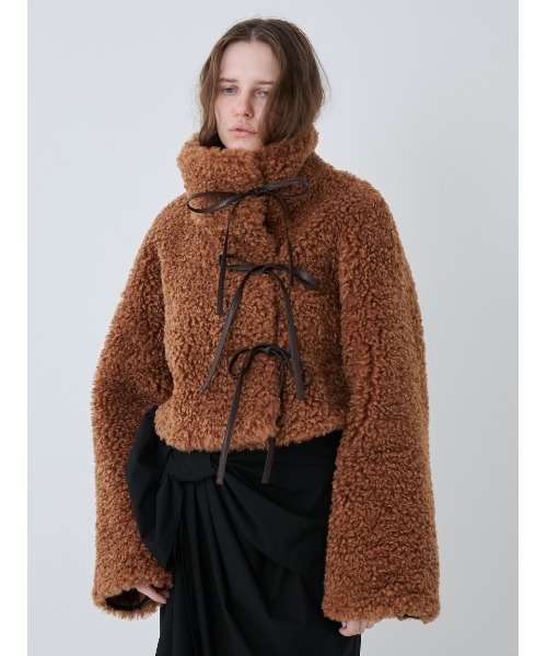 Synthetic Fur Lace-up Jacket/シンセティックファー レースアップ