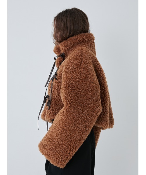 セール】Synthetic Fur Lace-up Jacket/シンセティックファー レース