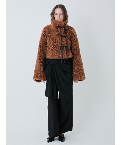 Synthetic Fur Lace-up Jacket/シンセティックファー レースアップ