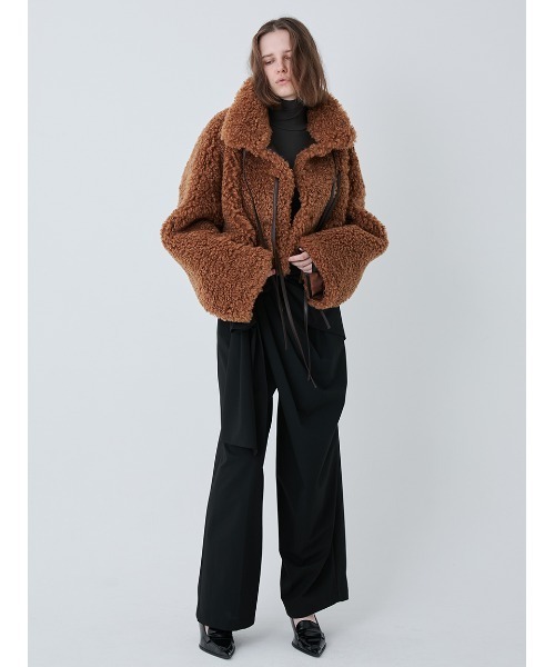 Synthetic Fur Lace-up Jacket/シンセティックファー レースアップ