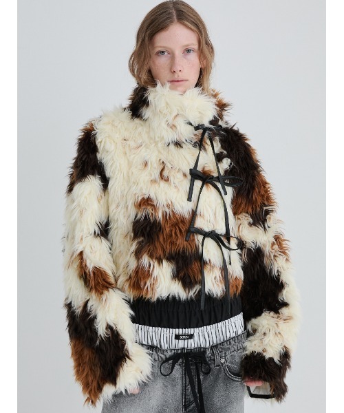 Synthetic Fur Lace-up Jacket/シンセティックファー レースアップ