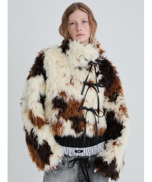 Synthetic Fur Lace-up Jacket/シンセティックファー レースアップ