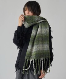 Theater code(シアターコード)のFringed Tartan Check Scarf / フリンジ付き タータンチェックマフラー(マフラー)