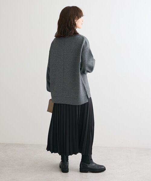 Green　Parks（グリーンパークス）の「ダンボール抜け衿プルオーバー（スウェット・レディース・ダークグレー/ライトベージュ/グレイッシュベージュ/ブラック・FREE）」の20枚目の写真