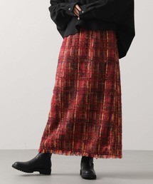 Gready Brilliant | ツィードチェック裾フリンジスカート(スカート)