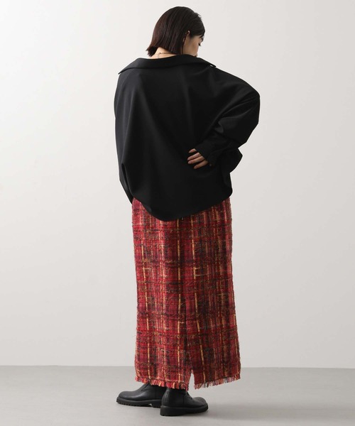 Gready Brilliant（グレディブリリアン）の「ツィードチェック裾フリンジスカート（スカート・レディース・レッド・FREE）」の13枚目の写真