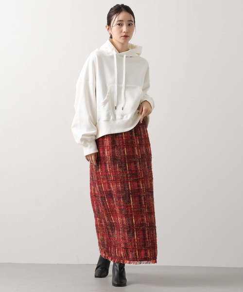 セール】ツィードチェック裾フリンジスカート（スカート）｜Gready