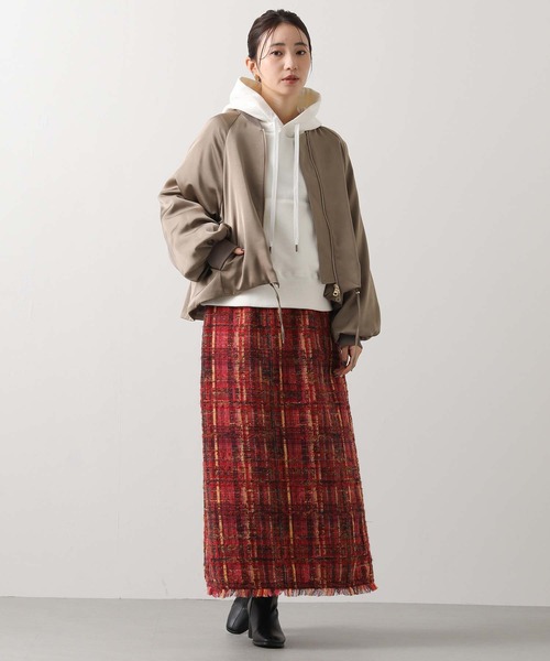 セール】ツィードチェック裾フリンジスカート（スカート）｜Gready