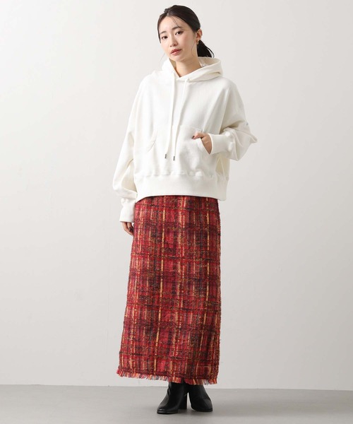 セール】ツィードチェック裾フリンジスカート（スカート）｜Gready