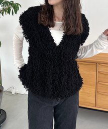 CAPRICIEUX LE'MAGE（カプリシューレマージュ）の「【ロングシーズン着用可能】ブークレフリンジトップス（シャツ/ブラウス・レディース）」