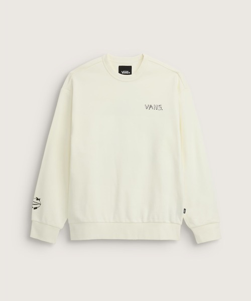 VANS(バンズ)の「RIROO PENGUIN スウェット / RIROO GFX CREW marshmallow / VN000TRRFS81(スウェット・メンズ・オフホワイト・LARGE/X-LARGE/SMALL/MEDIUM/X-SMALL/XX-LARGE)」の2枚目の写真