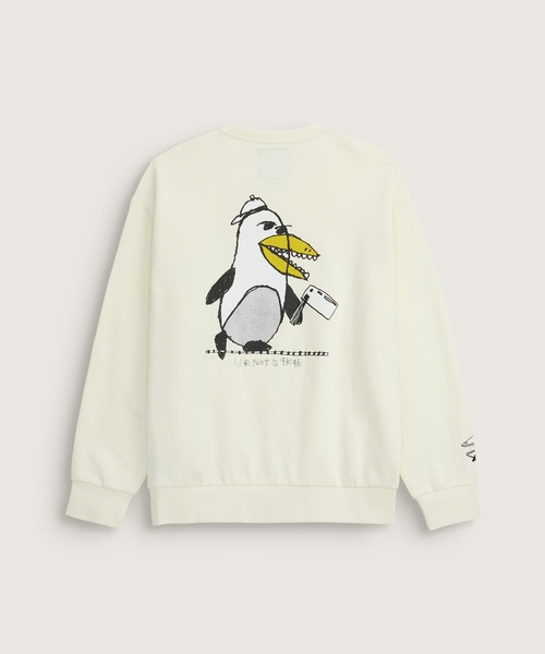 VANS(バンズ)の「RIROO PENGUIN スウェット / RIROO GFX CREW marshmallow / VN000TRRFS81(スウェット・メンズ・オフホワイト・LARGE/X-LARGE/SMALL/MEDIUM/X-SMALL/XX-LARGE)」の8枚目の写真
