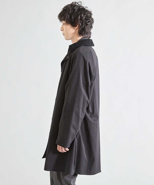 UNION STATION（ユニオンステーション）の「2WAY ピーチスキンステンカラーコート（ダウンジャケット/コート・メンズ・ブラック/ブラウン・M/L）」の4枚目の写真