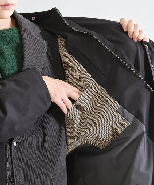 UNION STATION（ユニオンステーション）の「2WAY ピーチスキンステンカラーコート（ダウンジャケット/コート・メンズ・ブラック/ブラウン・M/L）」の7枚目の写真