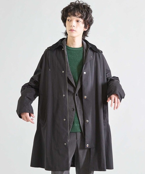 UNION STATION（ユニオンステーション）の「2WAY ピーチスキンステンカラーコート（ダウンジャケット/コート・メンズ・ブラック/ブラウン・M/L）」の9枚目の写真