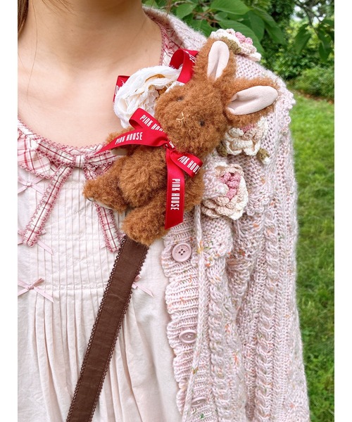 うさぎぬいぐるみコサージュ（ブローチ/コサージュ）｜PINK HOUSE