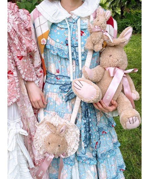 セール】うさぎぬいぐるみコサージュ（ブローチ/コサージュ）｜PINK