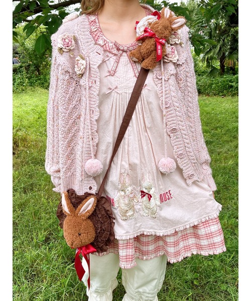 うさぎぬいぐるみコサージュ（ブローチ/コサージュ）｜PINK HOUSE