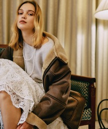 mysty woman | ファーボンディングボマーブルゾン 600535(ブルゾン)