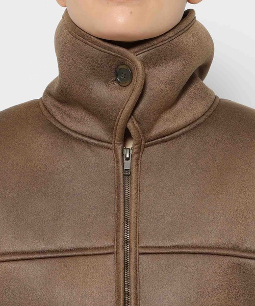 mysty woman（ミスティウーマン）の「ファーボンディングボマーブルゾン 600535（ブルゾン・レディース・ブラウン/ブラック・FREE）」の14枚目の写真