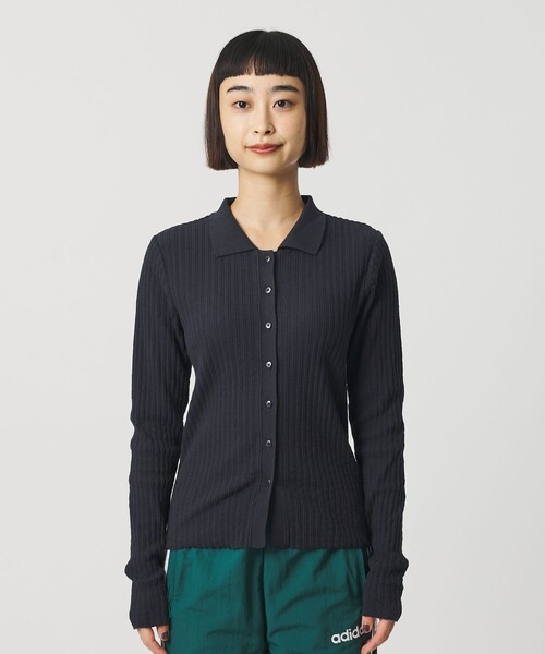 BEAUTY&YOUTH UNITED ARROWS（ビューティーアンドユースユナイテッドアローズ）の「コットン タックリブ カーディガン（カーディガン/ボレロ・レディース・ワイン/ネイビー/その他1・FREE）」の13枚目の写真