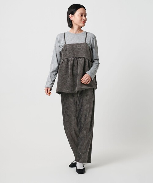 A DAY IN THE LIFE UNITED ARROWS(アデイインザライフユナイテッドアローズ)の「クリンクル ベロア イージーパンツ <A DAY IN THE LIFE>(その他パンツ・レディース・オフホワイト/モカ/ダークグレー・M/S)」の5枚目の写真