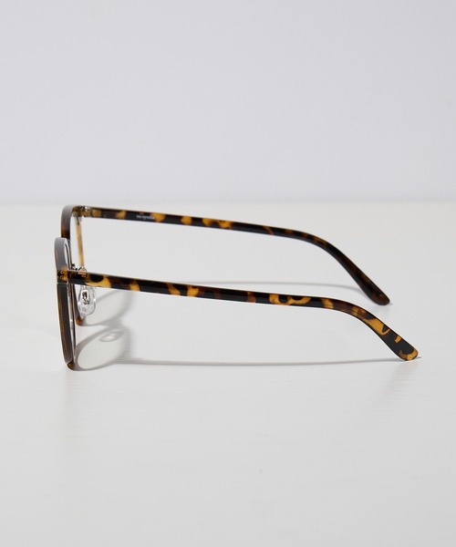 NOEYEDIA（ノーアイディア）の「【NOEYEDIA】クリアレンズ ウェリントン メガネ NE-457（メガネ・レディース・ブラック/ブラウン・FREE）」の5枚目の写真