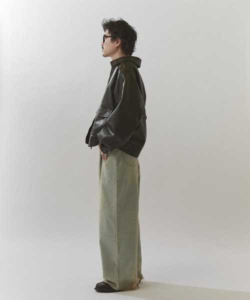 Lui's（ルイス）の「NATURAL TAN SHEEP LEATHER /本革レザーブルゾン（ブルゾン・メンズ・ブラック・M/S）」の12枚目の写真