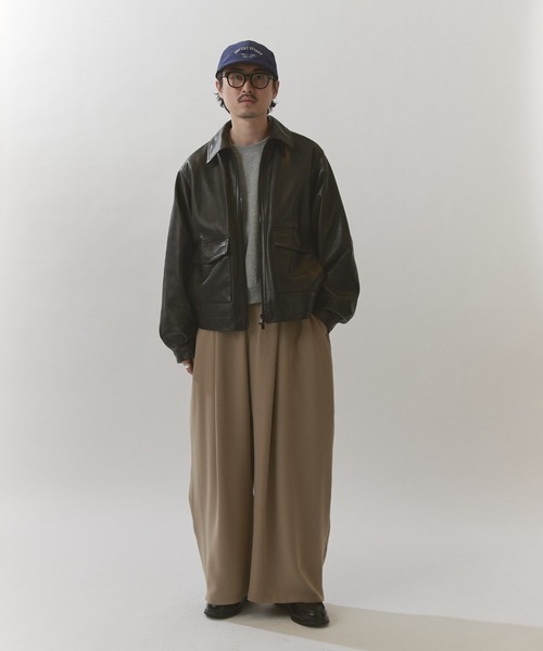 Lui's（ルイス）の「NATURAL TAN SHEEP LEATHER /本革レザーブルゾン（ブルゾン・メンズ・ブラック・M/S）」の5枚目の写真