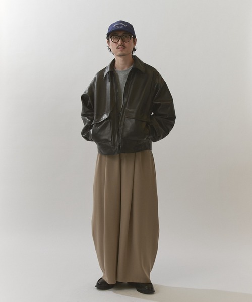 Lui's（ルイス）の「NATURAL TAN SHEEP LEATHER /本革レザーブルゾン（ブルゾン・メンズ・ブラック・M/S）」の7枚目の写真