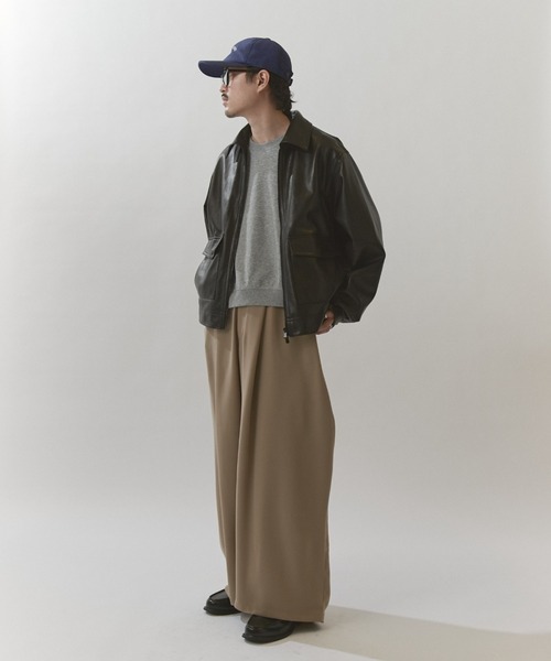 Lui's（ルイス）の「NATURAL TAN SHEEP LEATHER /本革レザーブルゾン（ブルゾン・メンズ・ブラック・M/S）」の8枚目の写真