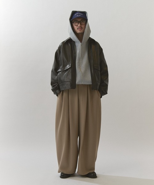 Lui's（ルイス）の「NATURAL TAN SHEEP LEATHER /本革レザーブルゾン（ブルゾン・メンズ・ブラック・M/S）」の14枚目の写真