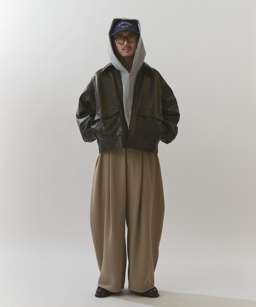 Lui's（ルイス）の「NATURAL TAN SHEEP LEATHER /本革レザーブルゾン（ブルゾン・メンズ・ブラック・M/S）」の15枚目の写真