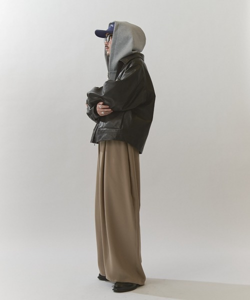 Lui's（ルイス）の「NATURAL TAN SHEEP LEATHER /本革レザーブルゾン（ブルゾン・メンズ・ブラック・M/S）」の16枚目の写真