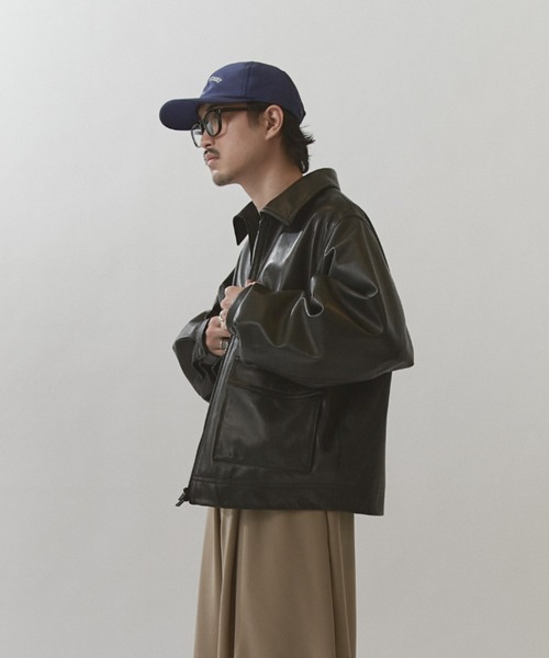 Lui's（ルイス）の「NATURAL TAN SHEEP LEATHER /本革レザーブルゾン（ブルゾン・メンズ・ブラック・M/S）」の4枚目の写真